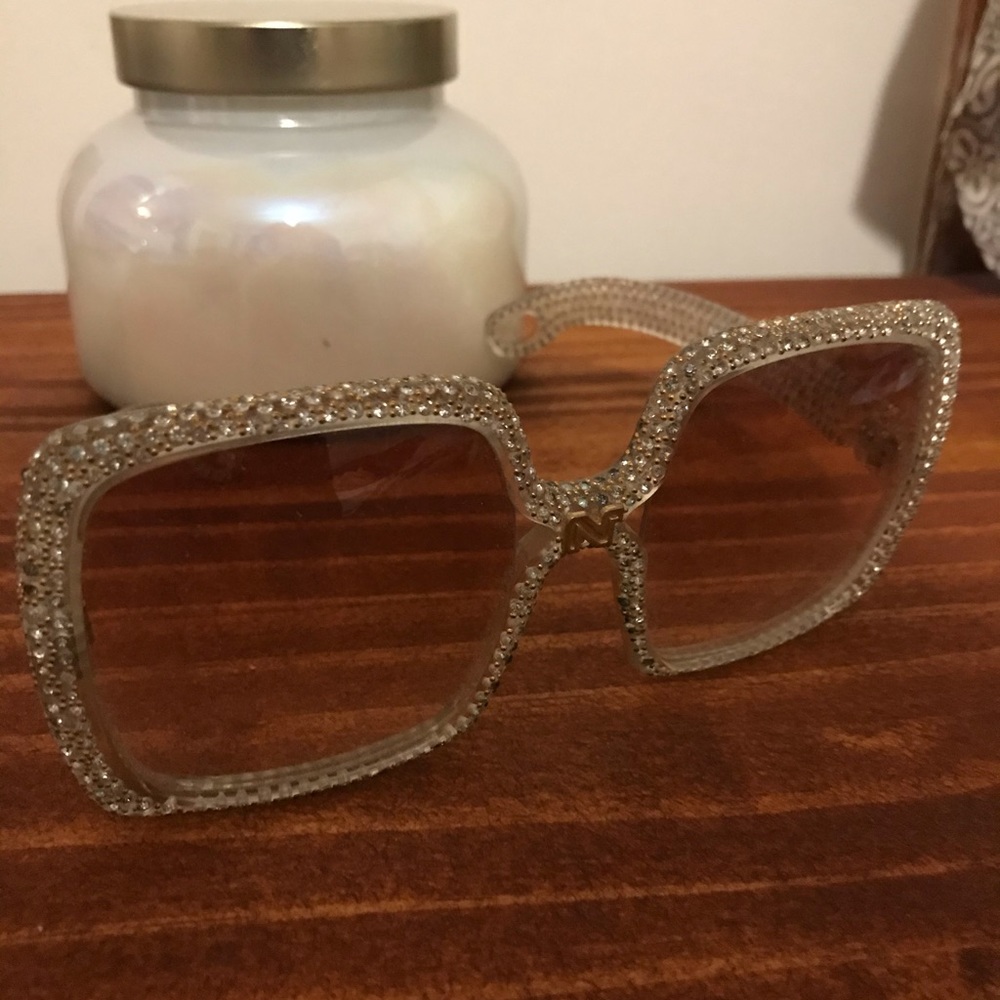 Vintage Nina ricci oversized sunglasses rhinestone